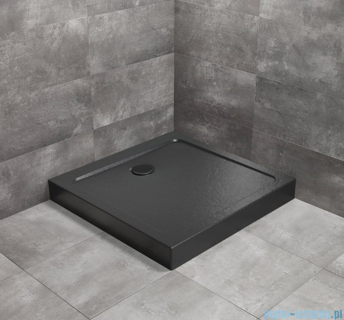 Radaway Doros C Compact Stone brodzik kwadratowy 90x90x11,5cm czarny SDRC9090-05-54S