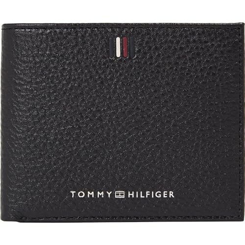 Tommy Hilfiger Męski portfel TH Central Mini CC, czarny, jeden rozmiar, Czarny, rozmiar uniwersalny