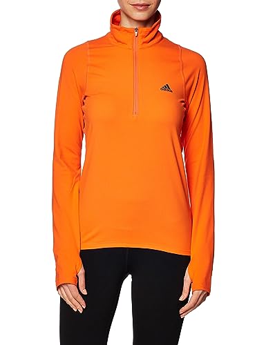 adidas Damska bluza (Long Sleeve) Rn Fast 1/2 Zip, Semi Impact Orange, HK9019, M
