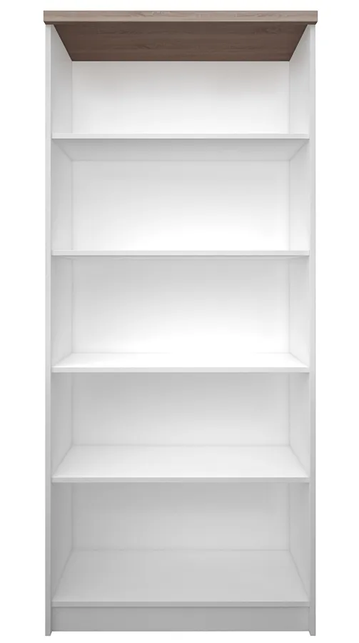 Biały wysoki otwarty regał z półkami H7-N53