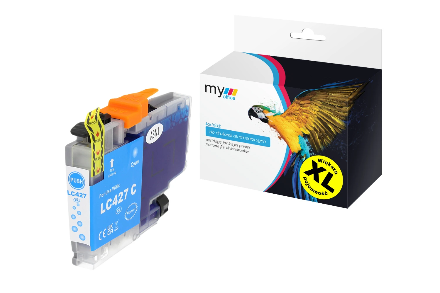 Zamiennik tuszu Brother LC427 XL C marki My Office
