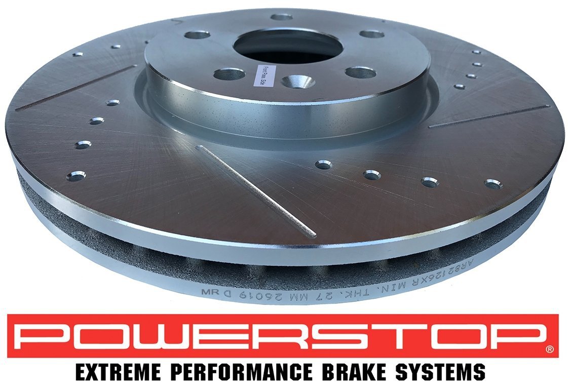 Przednia WIERCONA NACINANA tarcza hamulcowa 321mm POWERSTOP Chevrolet Corvette C8 2020- JL9
