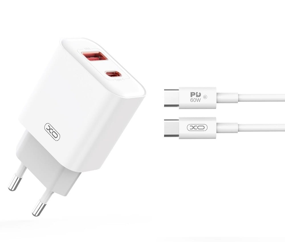 Ładowarka sieciowa XO CE12 - QC 3.0 PD 20W + kabel USB-C