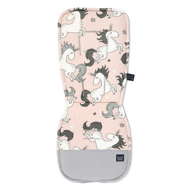 La Millou, Wkładka do wózka, Stroller Pad, Organic Jersey, Unicorn Sugar Bebe, Dark Grey