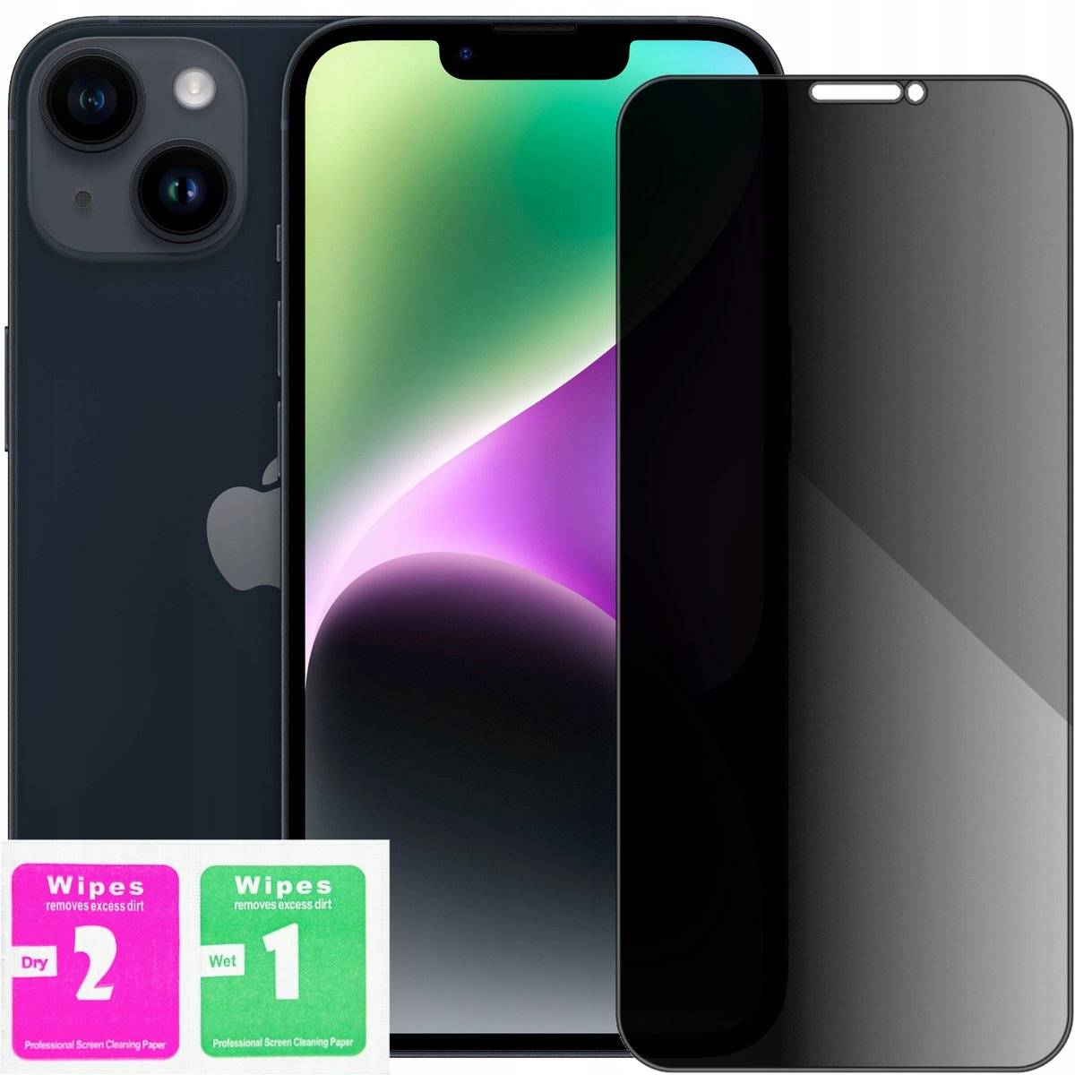 Szkło Hartowane Do Iphone 14 Pro Antyszpiegowskie Anti-Spy Folia 2.5D 9H