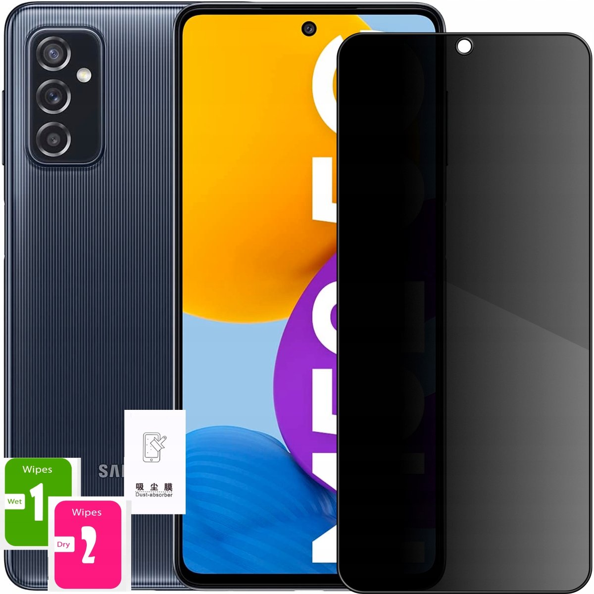 Szkło Hartowane Do Samsung Galaxy M52 5G Antyszpiegowskie Anti-Spy Folia 9H