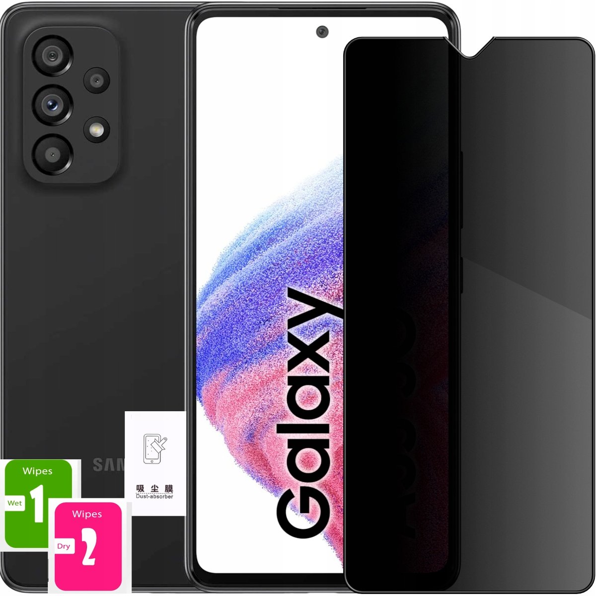 Szkło Hartowane Do Samsung Galaxy A53 5G Antyszpiegowskie Anti-Spy Folia 9H