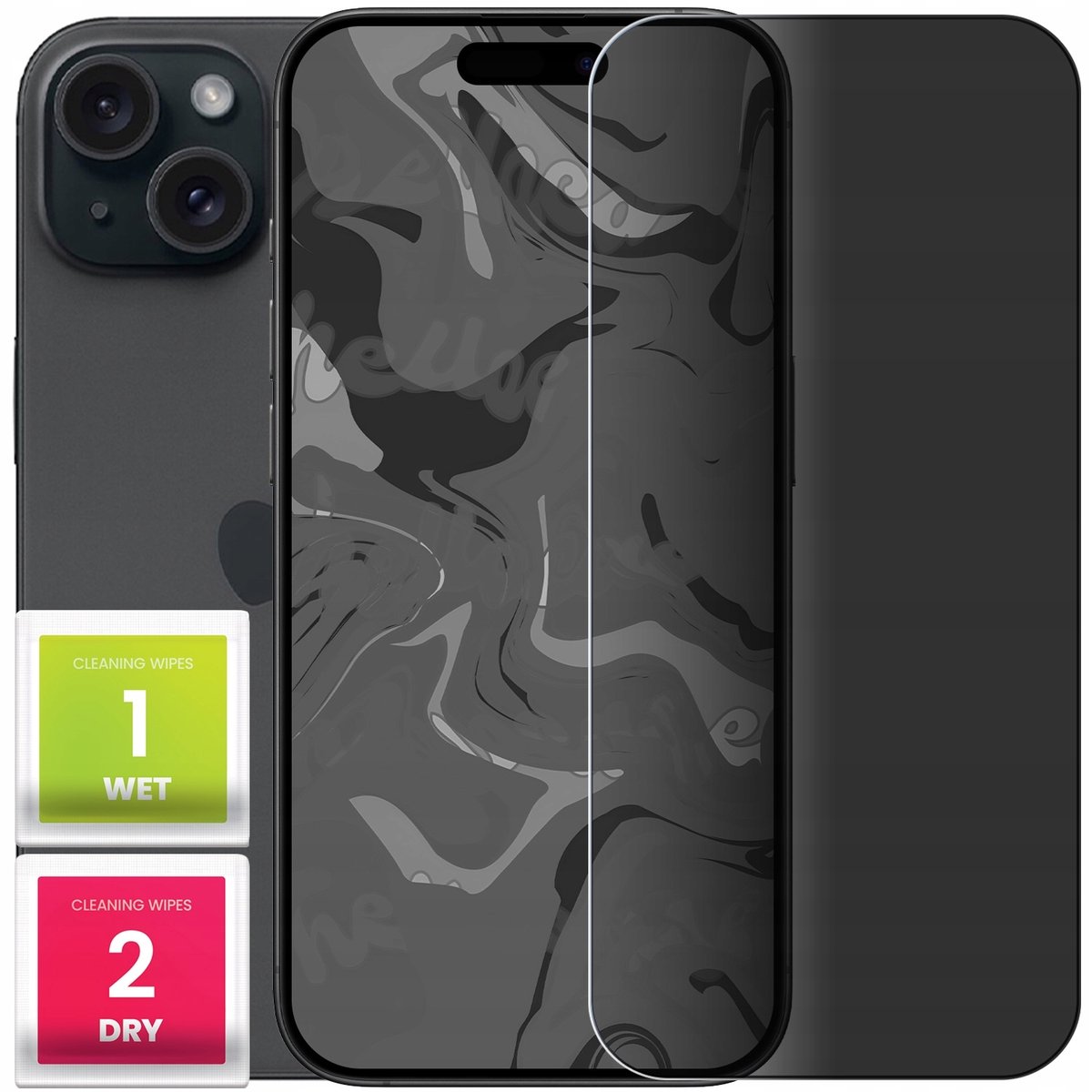 Szkło Hartowane Do Apple Iphone 15 Antyszpiegowskie Anti-Spy Folia 2.5D 9H