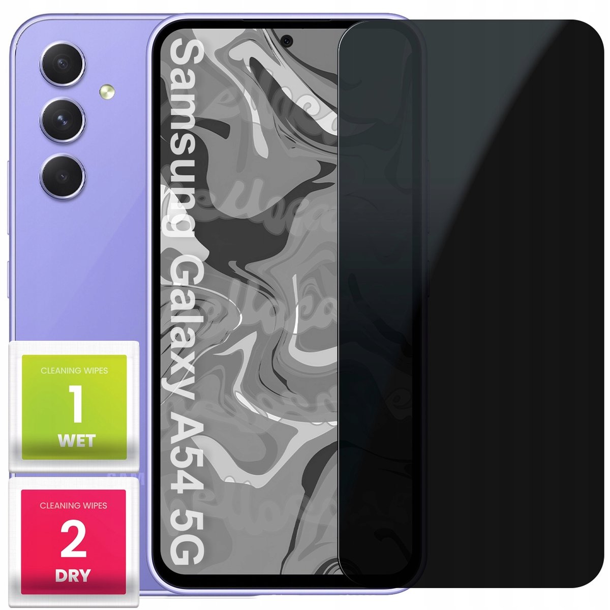 Szkło Hartowane Do Samsung Galaxy A54 5G Antyszpiegowskie Anti-Spy Folia 9H