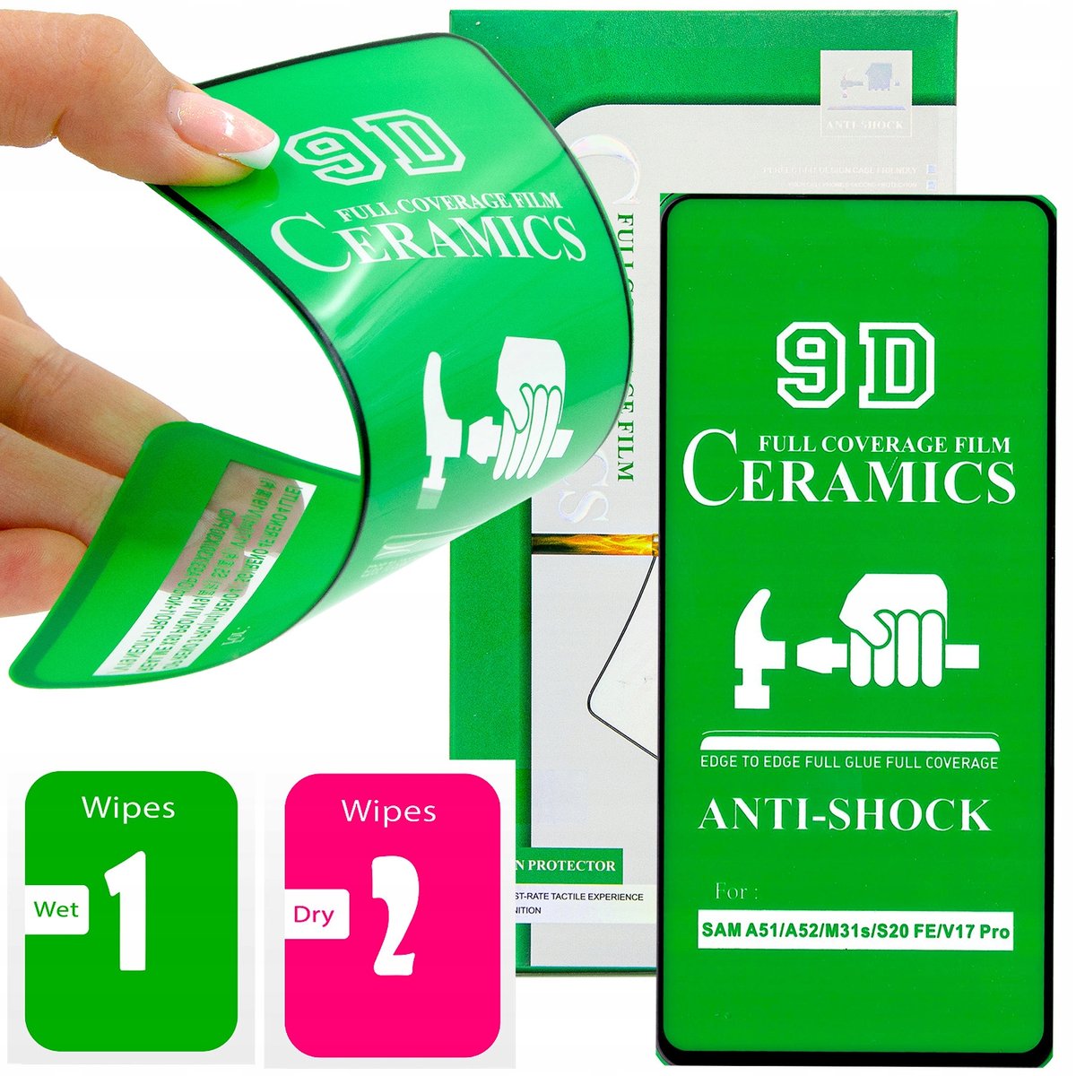 Folia Ochronna Do Samsung Galaxy A51 / A51 5G Szkło Pełne Na Cały Ekran 5D