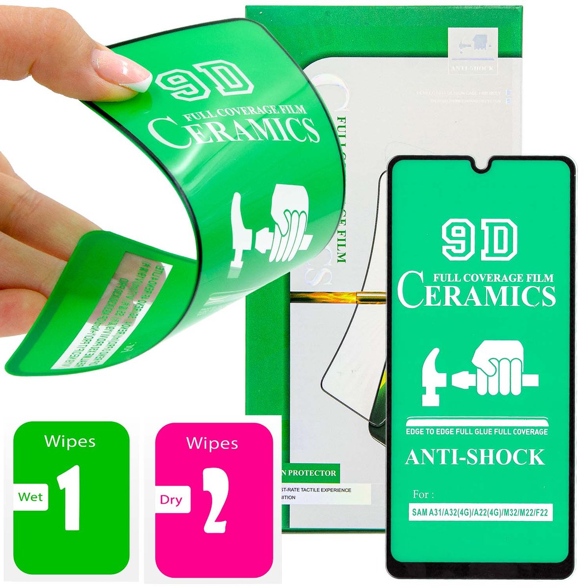 Folia Ochronna Do Samsung Galaxy A53 Szkło Pełne Na Cały Ekran 5D 9H Flexy