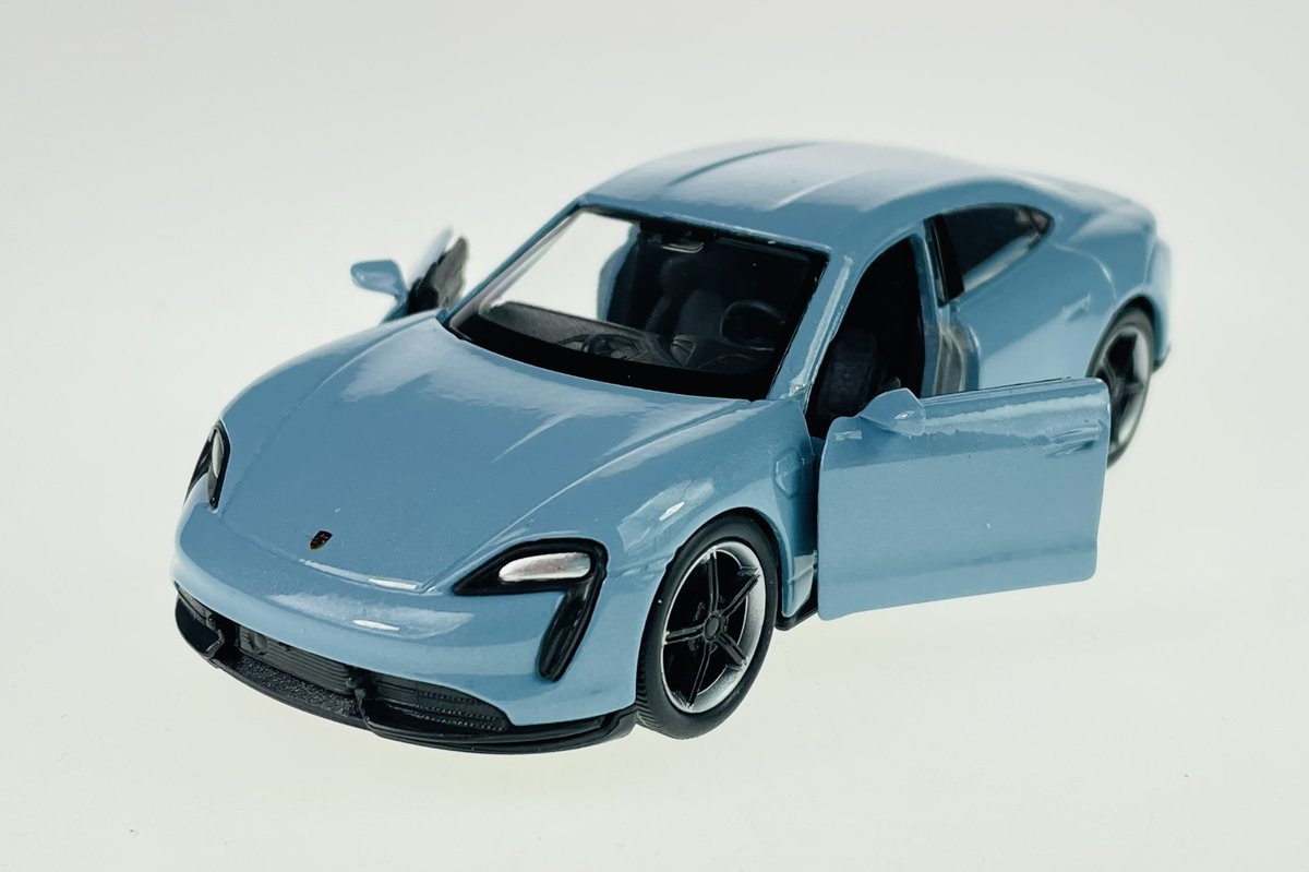 Welly Porsche Taycan Turbo S Niebieski 1:34 Samochów Nowy Metalowy Model