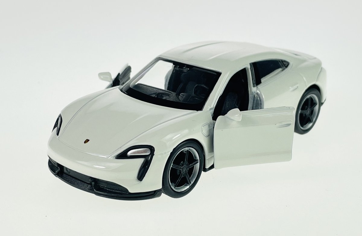 Welly Porsche Taycan Turbo S Biały 1:34 Samochów Nowy Metalowy Model