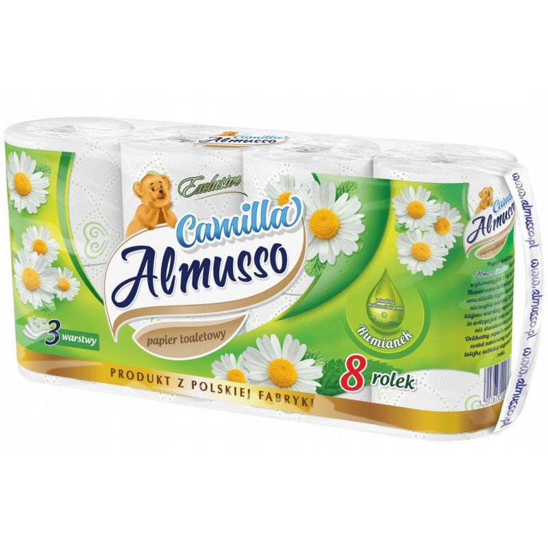 Papier Toaletowy Almusso Camilla Rumiankowy 3-Warstwowy 8 Rolek