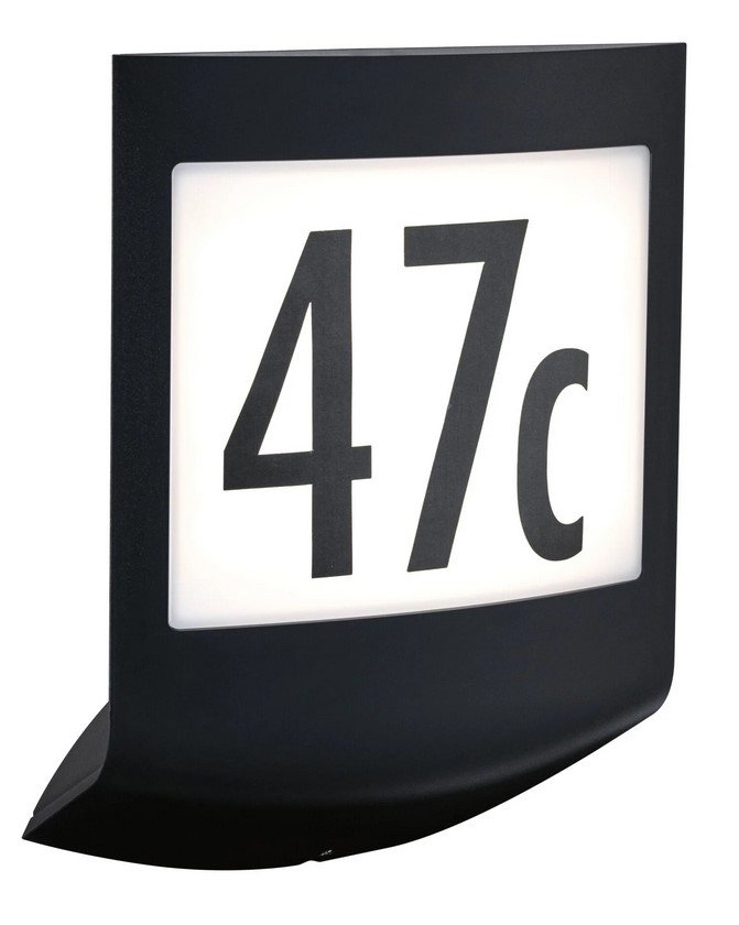 Paulmann Kinkiet Numer Domu Padea Pir Led 8,2W 3000K Ip44 - Antracyt