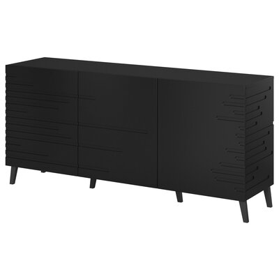 Komoda NOVA 155x40x72 czarny mat