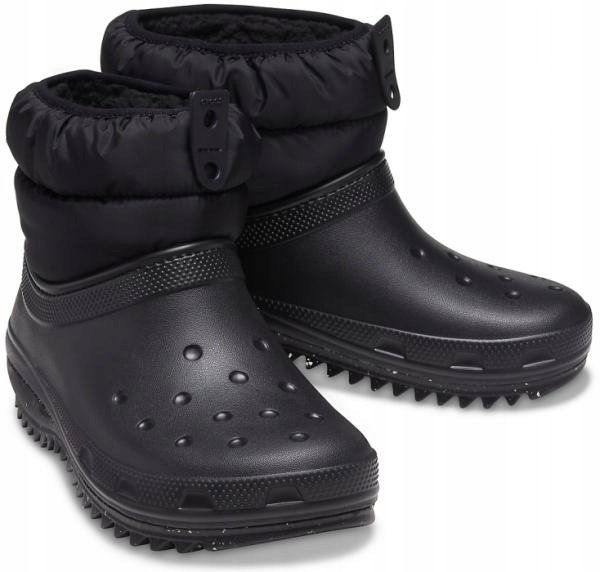 Damskie Buty Zimowe Ocieplane Śniegowce Crocs Classic Neo Puff Shorty 34-35