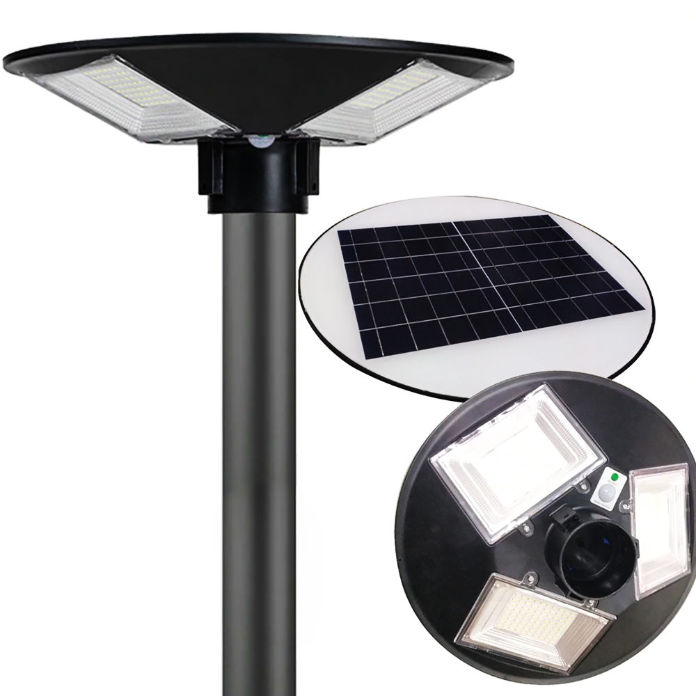Sternhoff Lampa solarna, latarnia ogrodowa LED z czujnikiem ruchu 300W + Pilot SDH1070