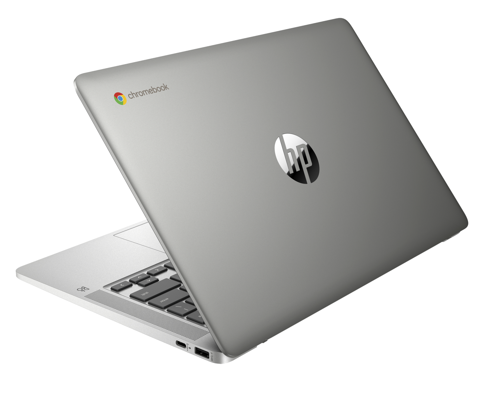 Laptop HP Chromebook 14a-na1083cl / 67U94UA / Intel N4500 / 4GB / eMMC 128GB / Intel UHD / FullHD / Chrome OS / Srebrny