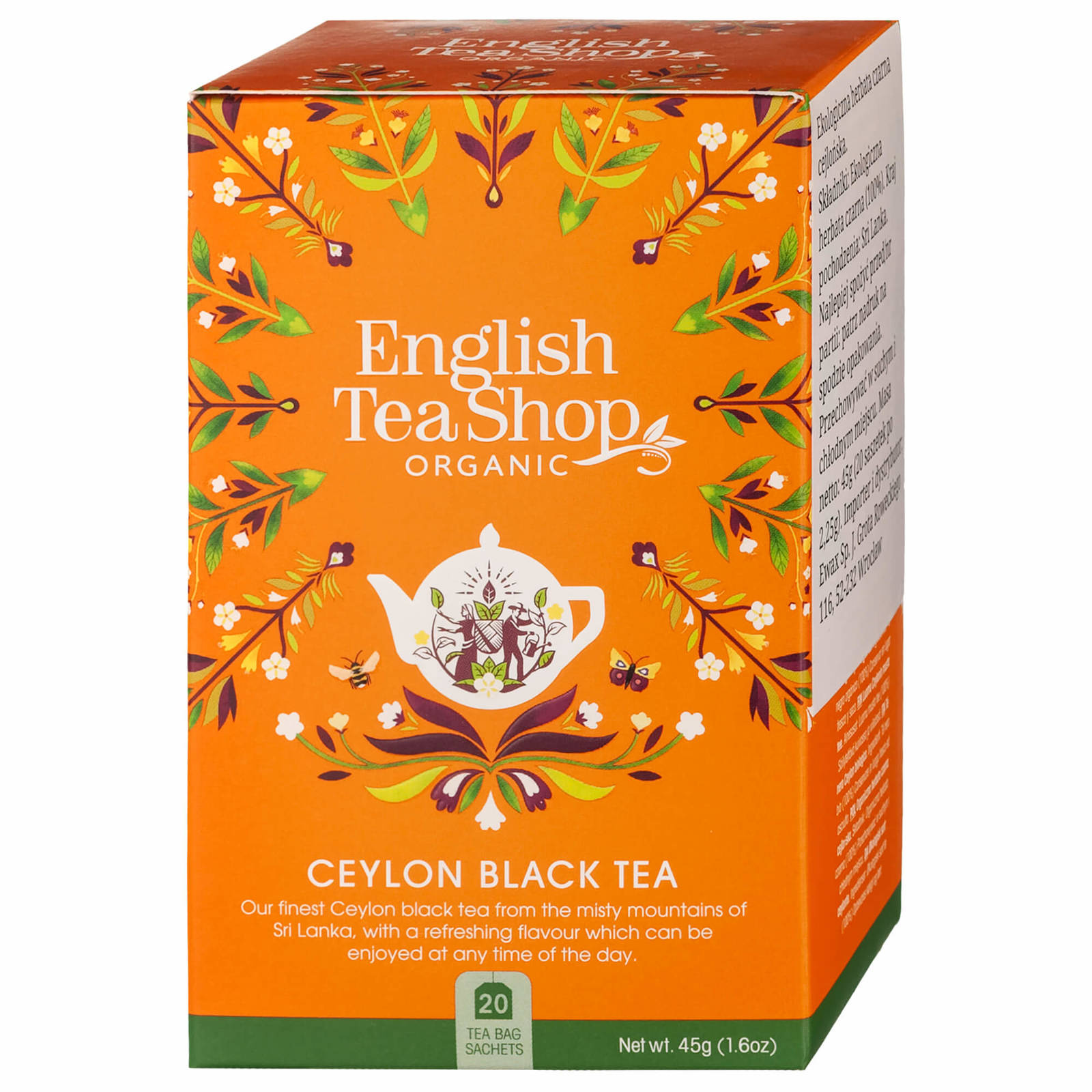 Herbata czarna cejlońska (20x2,25)  BIO 45 g