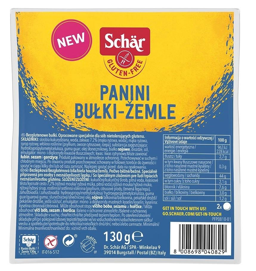 Bułki Panini bezglutenowe (2x65g) 130 g Schar