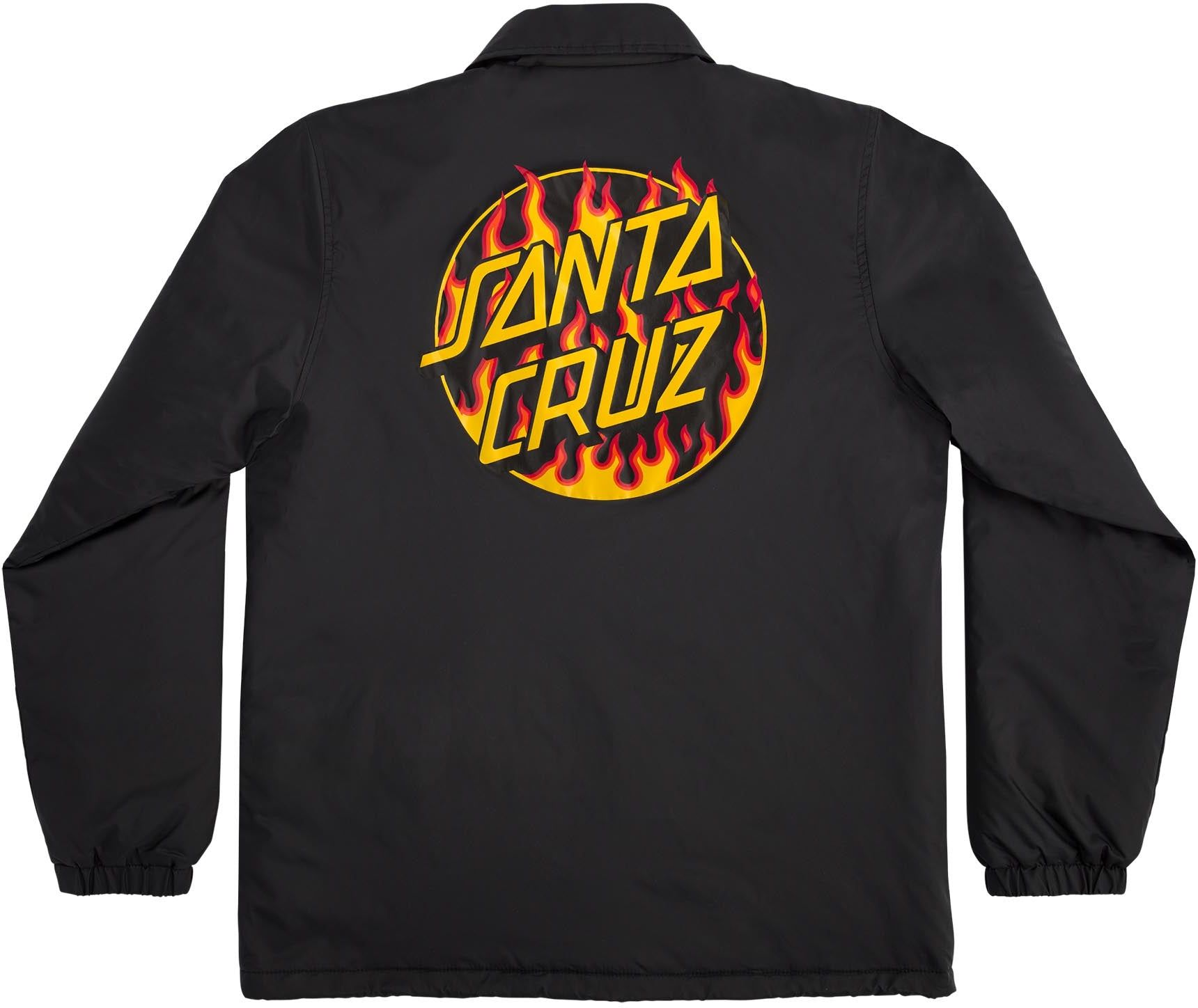 kurtka męska SANTA CRUZ (THRASHER) FLAME DOT COACH JACKET Black