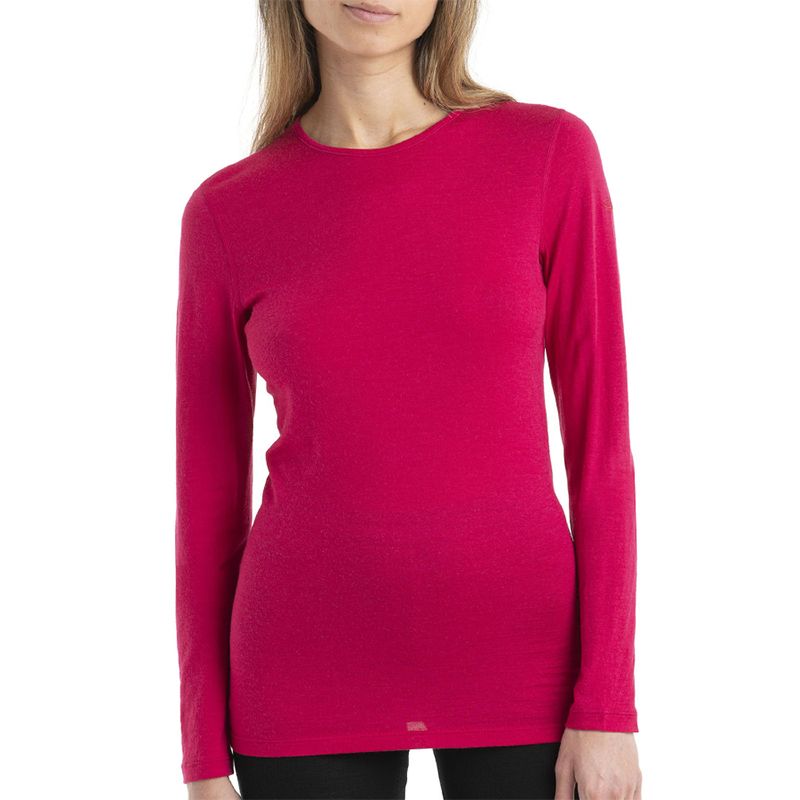 Koszulka Icebreaker Merino 200 Oasis Long Sleeve Crewe Thermal 1043758511 - różowa