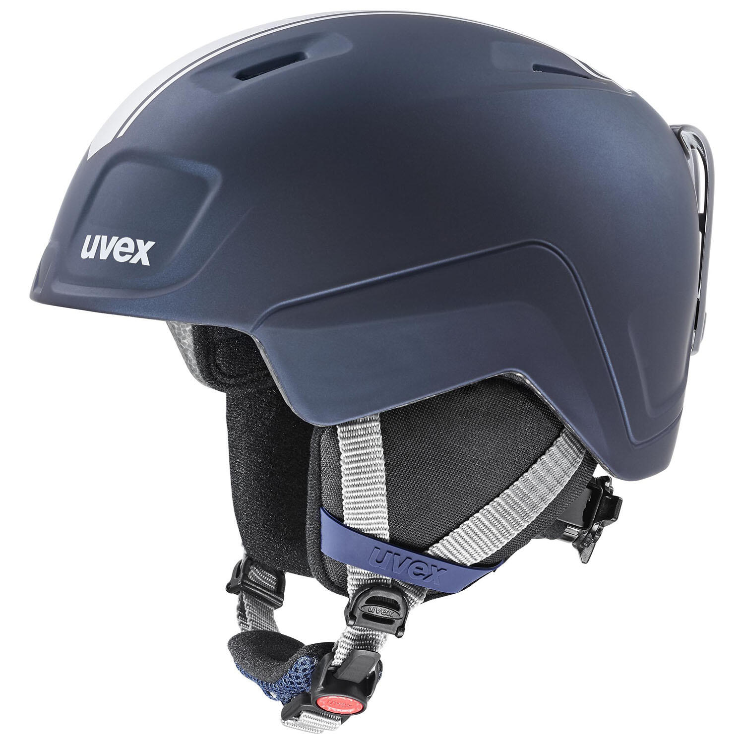 Dziecięcy kask narciarski Uvex Heyya Pro race midnight/silver matt - 51-55 cm