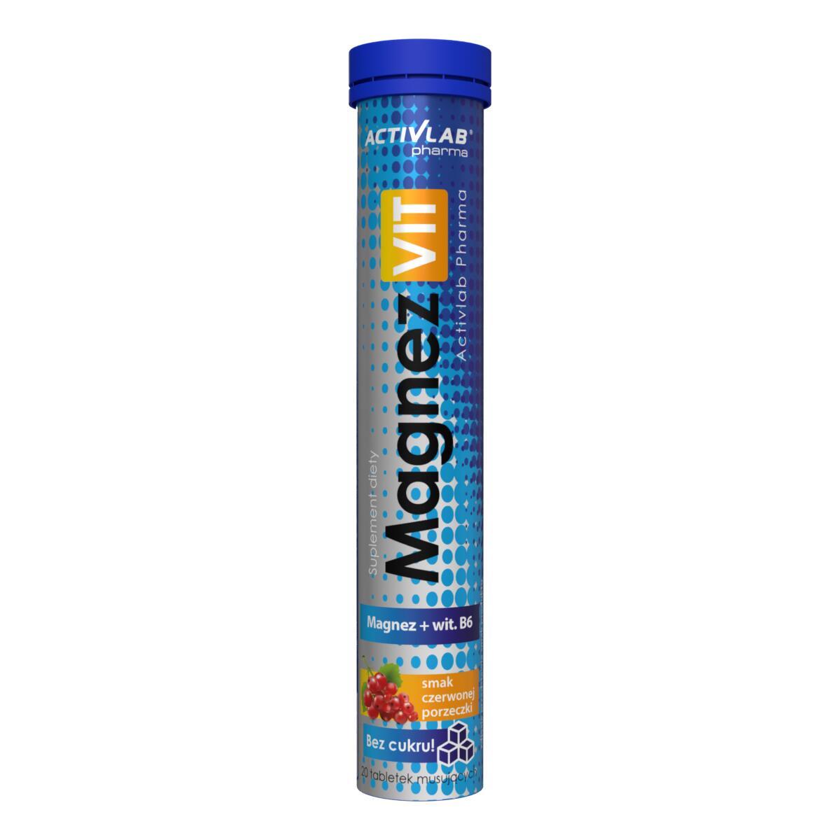Magnez + B6 ACTIVLAB MagnezVit Czerwona porzeczka (20 tabletek)
