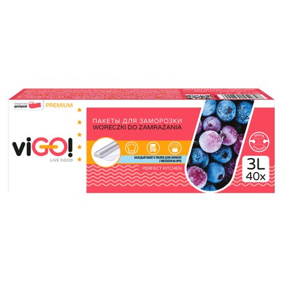 Torebki na mrożonki VIGO 3L (40 sztuk)