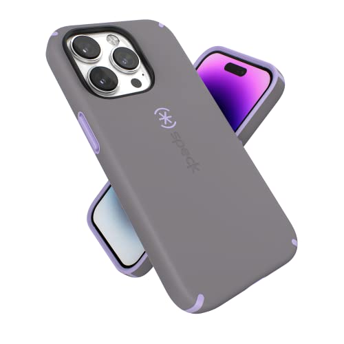 Speck Etui na iPhone'a 14 Pro – smukłe etui na telefon z ochroną przed upadkiem, odporne na zarysowania i miękkie w dotyku etui na iPhone'a 15.5 cm iPhone 14 Pro – dwuwarstwowe etui, Cloudy