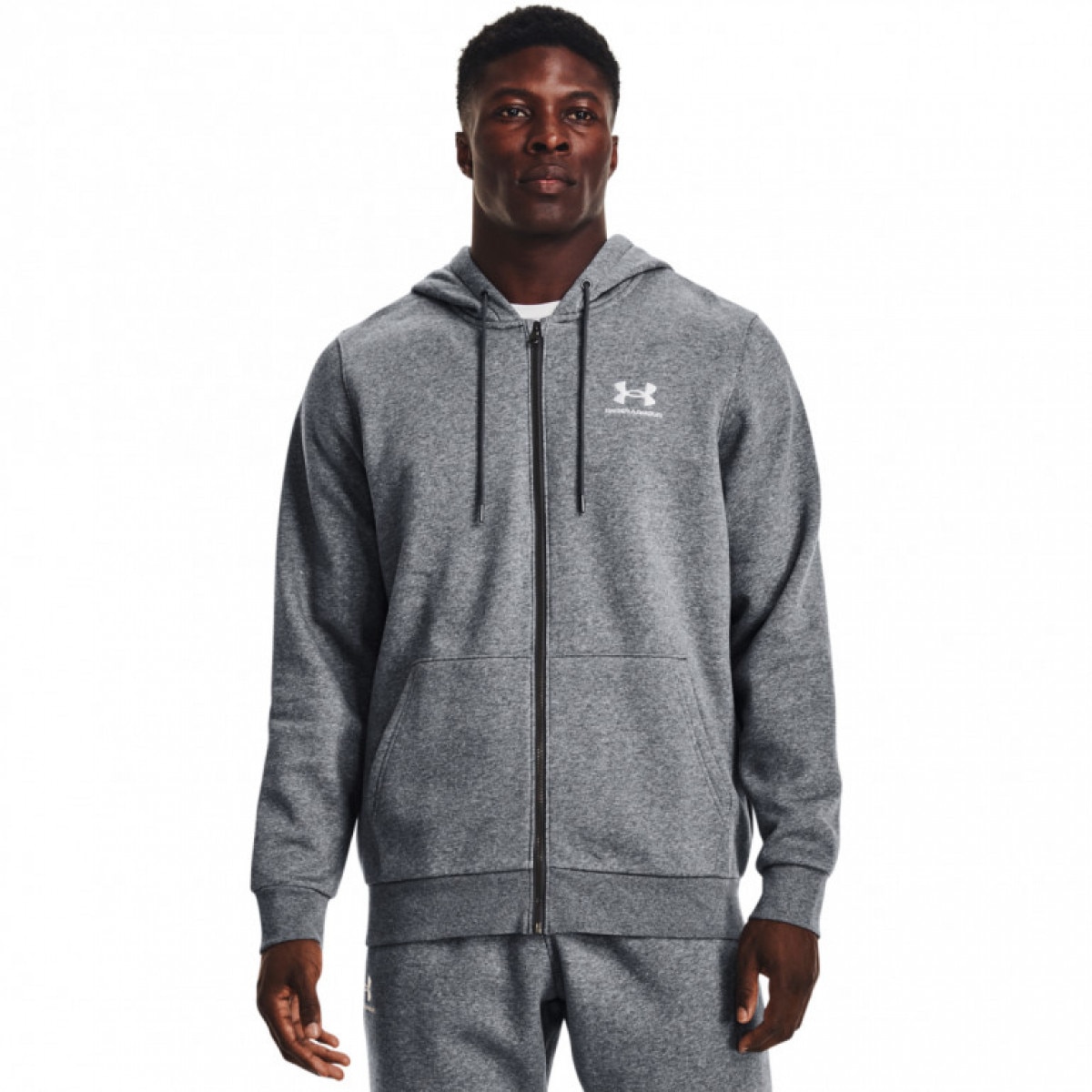 Męska bluza dresowa rozpinana z kapturem Under Armour UA Essential Fleece FZ Hood - UNDER ARMOUR