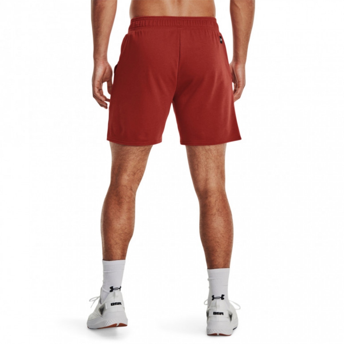 Męskie spodenki treningowe Under Armour Project Rock Terry Gym Short - brązowe - UNDER ARMOUR