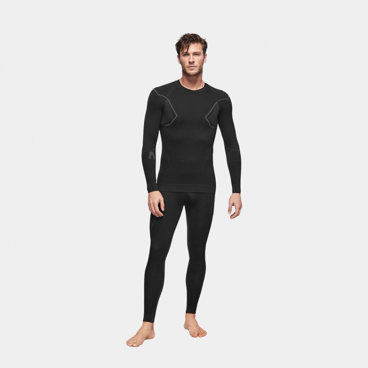 Męska bielizna termoaktywna (komplet) Alpinus Active Base Layer - czarna - ALPINUS