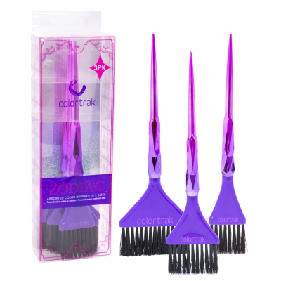 Colortrak Zodiac 3PK, pędzle do farbowania włosów, 3szt.