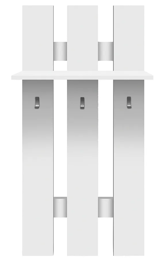 Wieszak Ścienny Biały Do Przedpokoju A8-B17