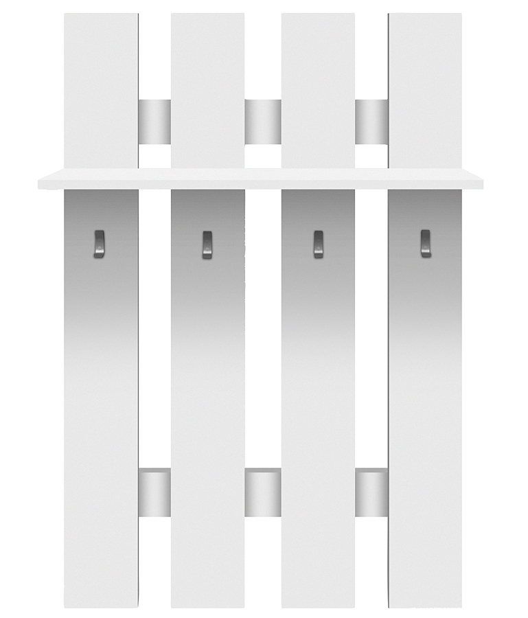 Biały wieszak ścienny na kurtki F0-E80