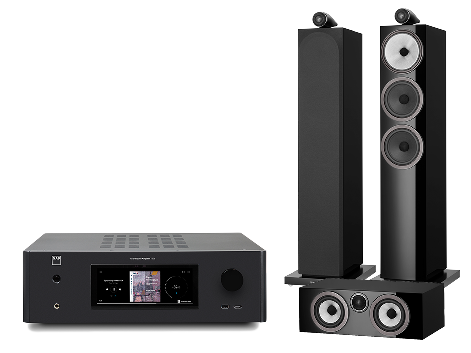 NAD T778 (czarny) + 703 S3 (czarny) + HTM72 S3 (czarny)