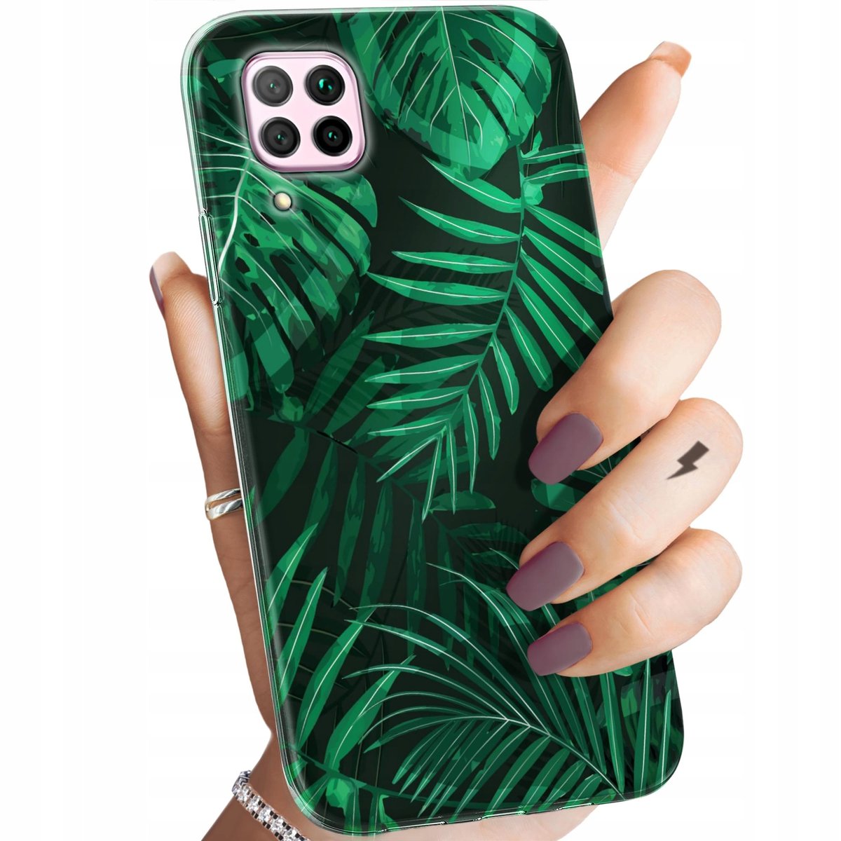 ETUI DO HUAWEI P40 LITE WZORY LIŚCIE LIŚCIASTE NATURA OBUDOWA POKROWIEC