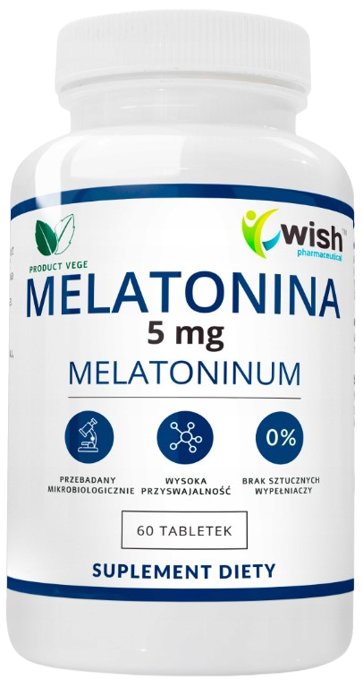 Suplement diety, Wish, Melatonina 5mg, 60 tab.