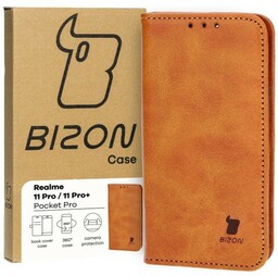 Bizon Etui Case Pocket Pro do Realme 11 Pro / 11 Pro+, brązowe