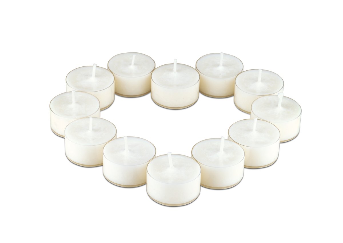 Eko Podgrzewacz Tealight z wosku sojowego w przezroczystej osłonie - 48 szt