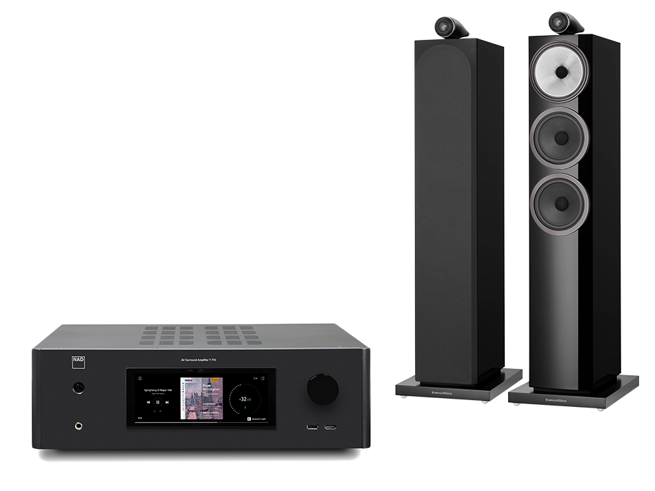 NAD T778 (czarny) + 703 S3 (czarny)
