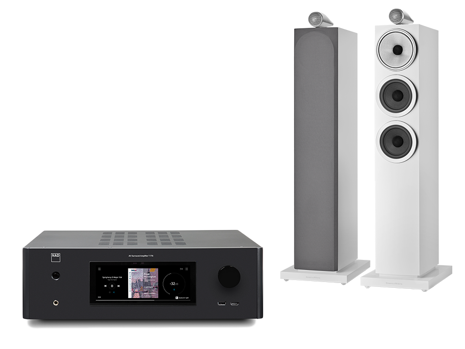 NAD T778 (czarny) + 703 S3 (biały)