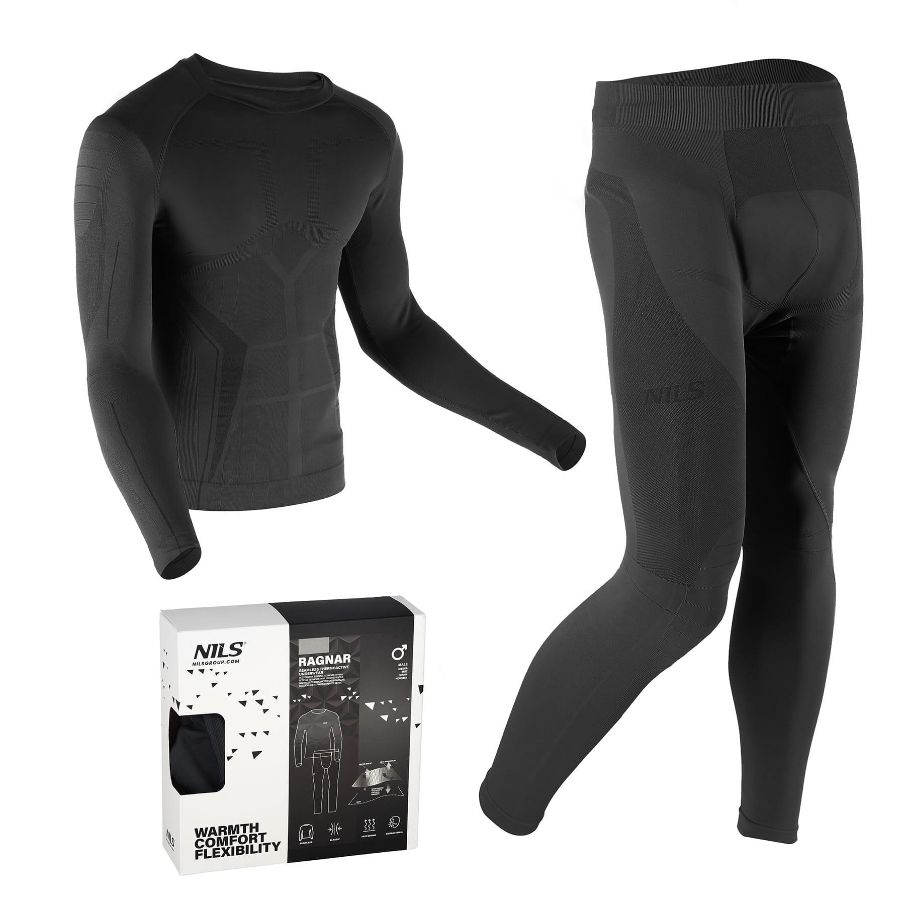 BIELIZNA TERMOAKTYWNA CZARNA MĘSKA BTZ0060  ZESTAW 2XL/3XL RAGNAR NILS