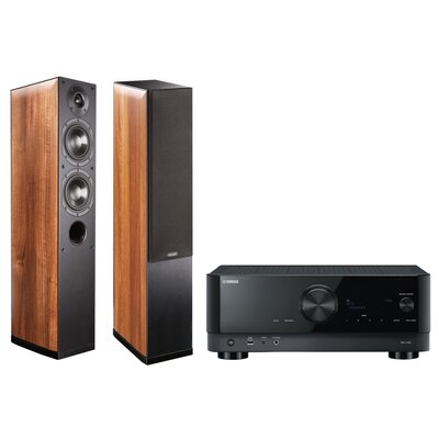 Zestaw stereo YAMAHA RX-V4A + INDIANA Line Nota 550X Orzech