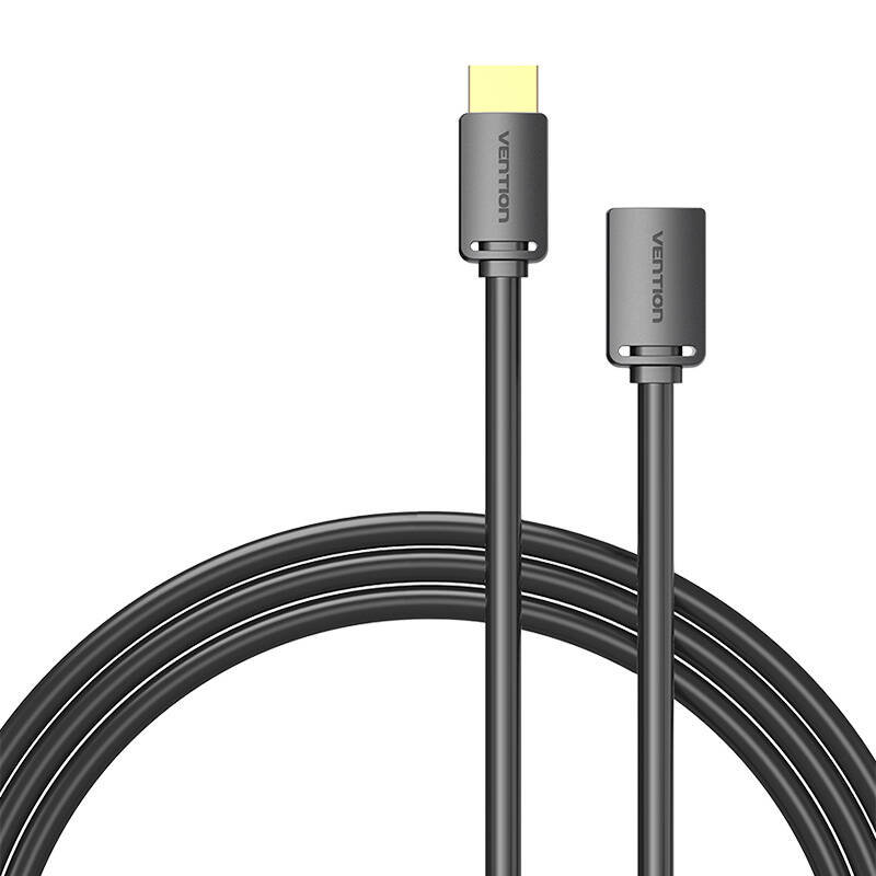 Vention, Kabel HDMI-A męski do HDMI-A żeński, 4K HD, 0,5m,  AHCBD (Czarny)