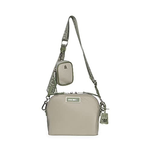 Steve Madden Damska torba na ramię Dome Crossbody Bag Farren z nylonu, szałwia, rozmiar uniwersalny, szałwia, jeden rozmiar