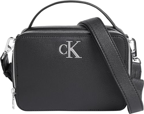 Calvin Klein Jeans Damska minimalistyczna kamera z monogramem BAG18 Crossovers, czarna, Czarny, Rozmiar Uniwersalny