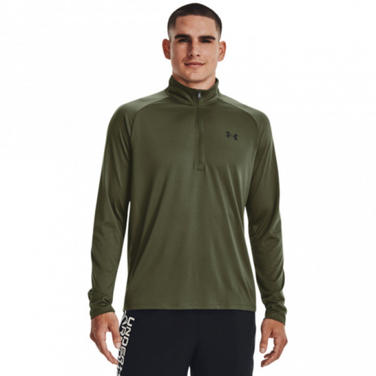 Męska bluza treningowa Under Armour Tech 2.0 1/2 Zip - khaki - UNDER ARMOUR